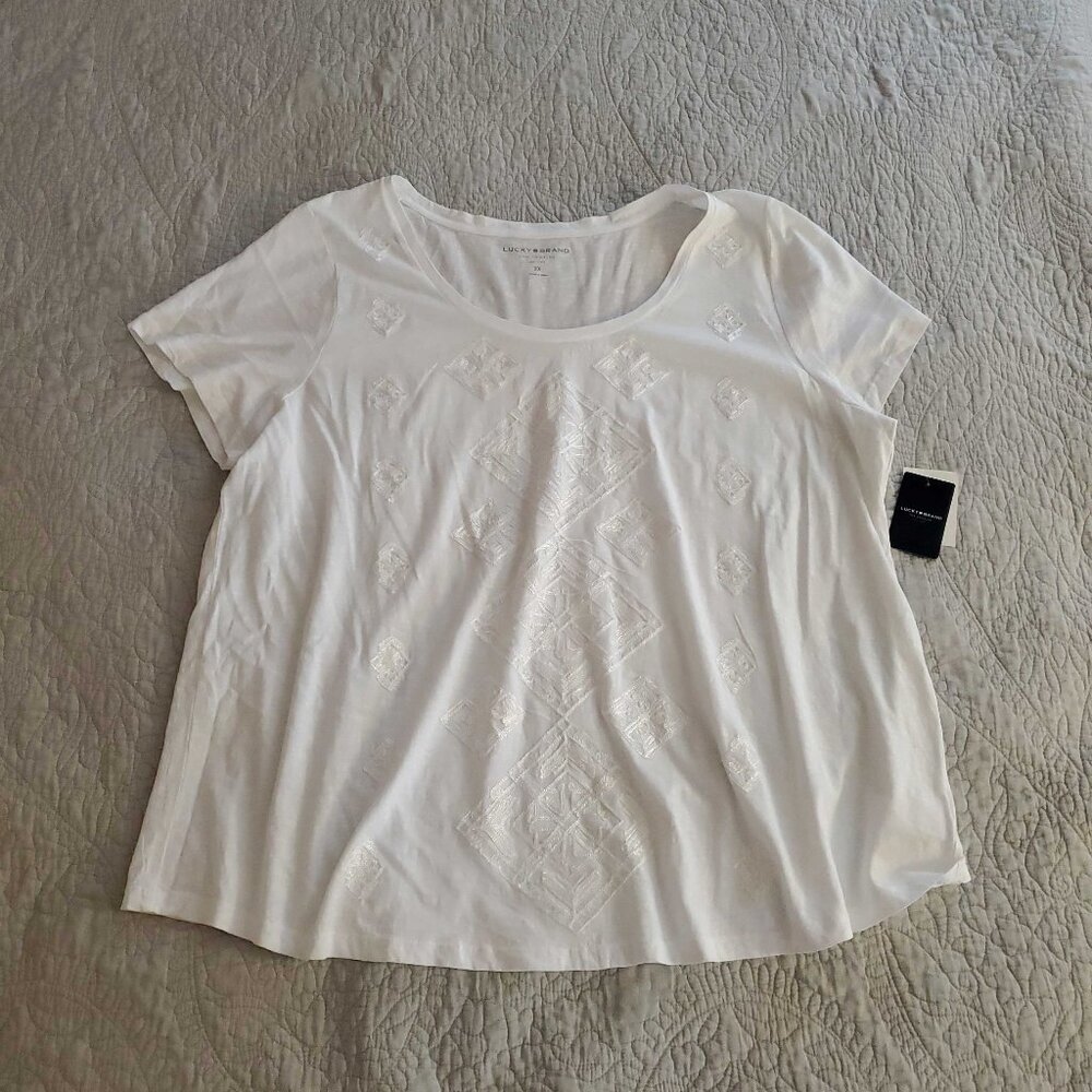 White Subtle Embroidered Shirt